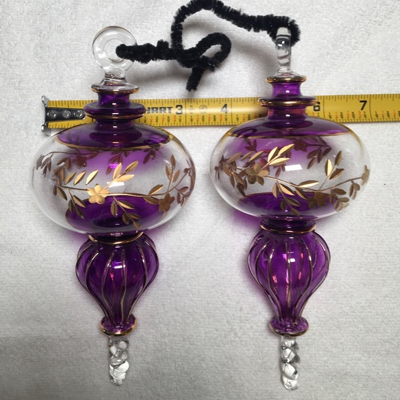 Egyptian Hand Blown Glass Ornaments buy 1 or both - Picture 3 of 4